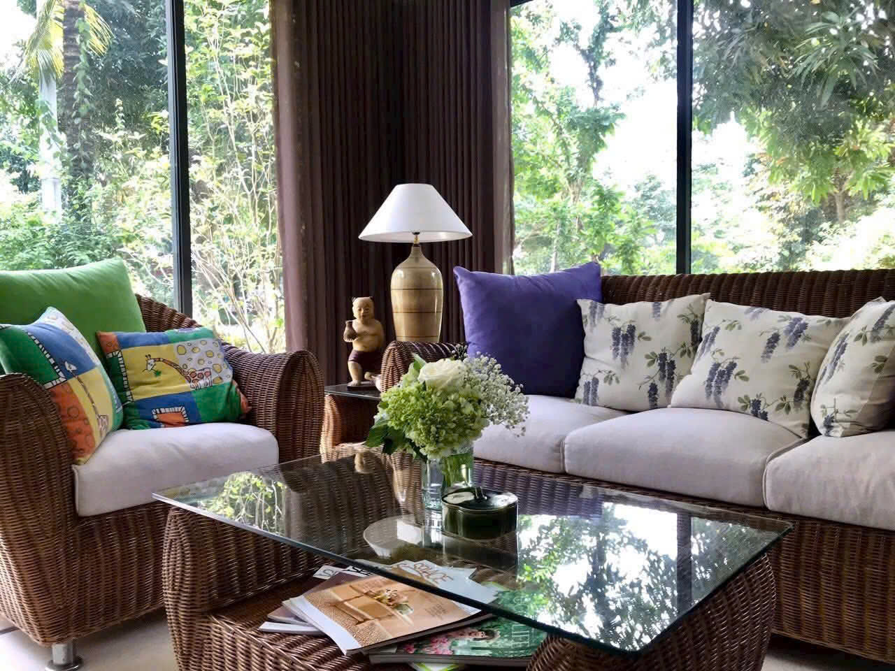 Cho thuê căn Biệt Thự xẻ Khe 260m2, 5 phòng ngủ, full đồ bên Park river Ecopark 1