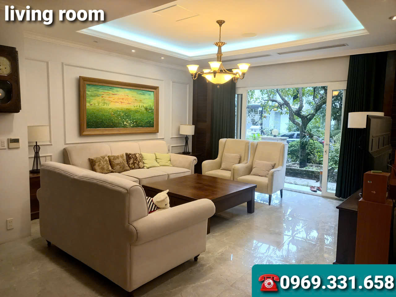 Biệt thự đơn lập 5 phòng ngủ, full đồ bên khu Vườn Mai Ecopark cần cho thuê