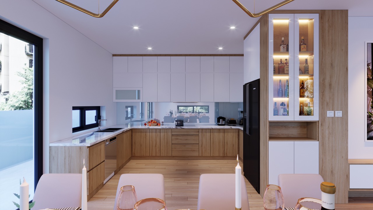 Biệt thự song lập Mimosa, KĐT Ecopark, DT 189m2 x 3 tầng, full nội thất cho thuê giá chỉ 34 triệu/ 1 tháng.