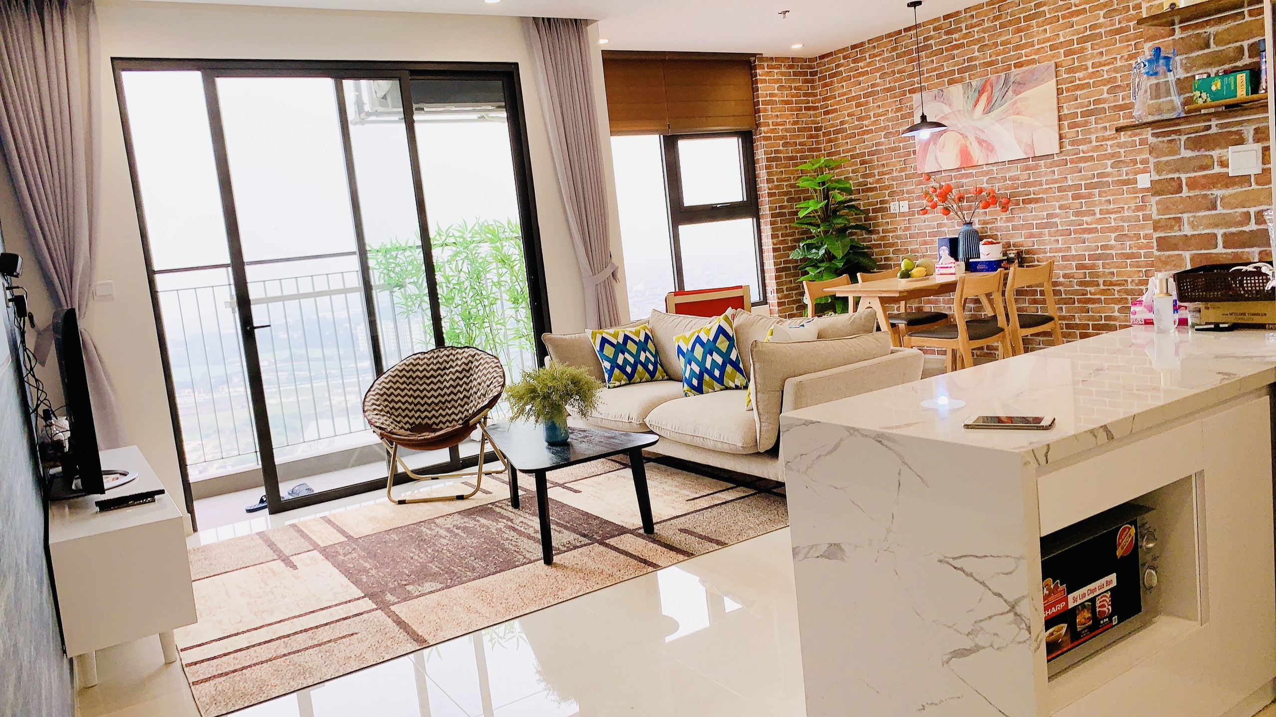 Cho thuê gấp căn góc 3 phòng ngủ toà S1.08 Vinhomes Ocean Park diện tích 75m2 tầng cao view siêu thoáng