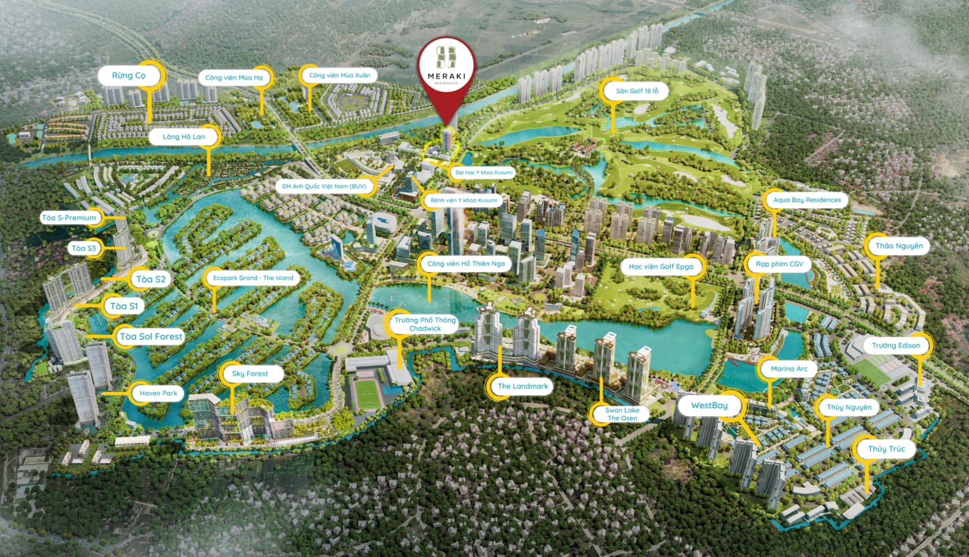 Khu biệt thự và nhà phố khu đô thị Ecopark Văn Giang