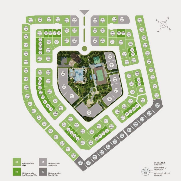 Mặt bằng khu biệt thự Vườn Mai Ecopark Văn Giang