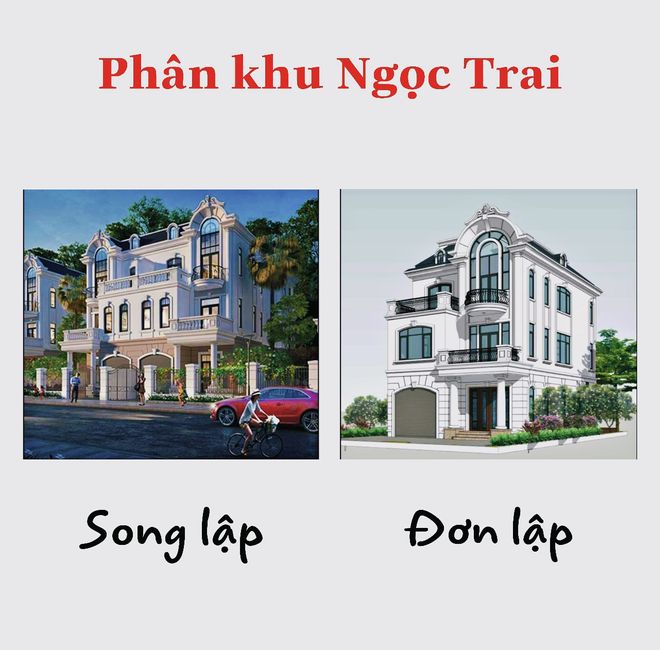 Biệt thự phân khu Ngọc Trai 