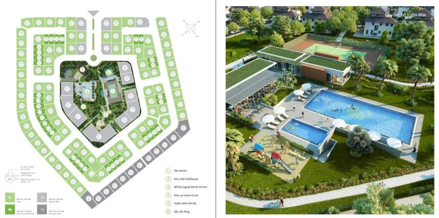 Mặt bằng biệt thự Vườn Mai khu đô thị Ecopark Văn Giang